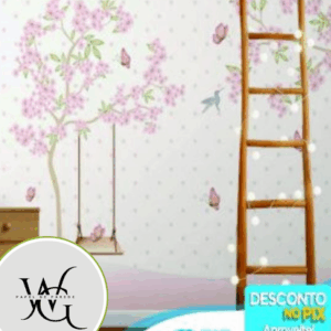 Papel de Parede Personalizado | Borboletas no Balanço