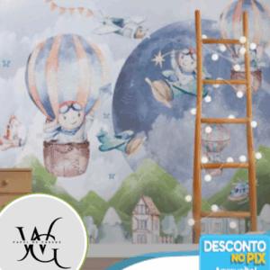 Papel de Parede Personalizado | Balão Azul 09